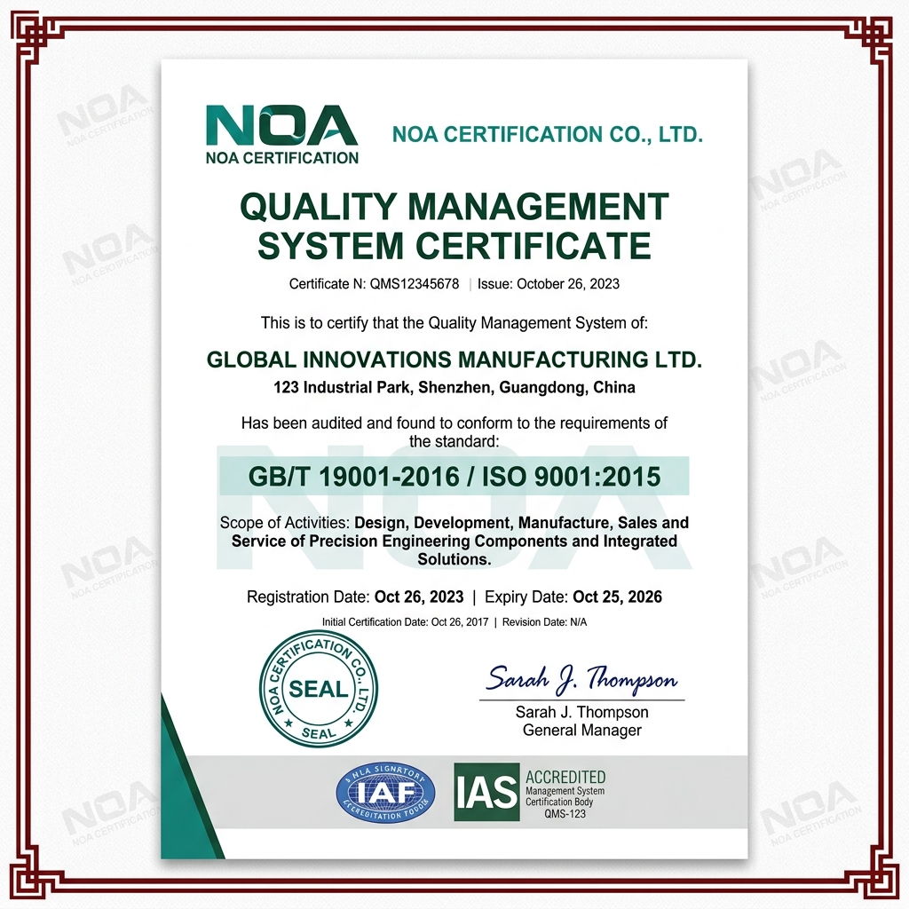 Chứng nhận ISO 9001 (NOA)